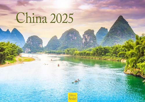 Edition Seidel Premium Kalender China 2025 Format DIN A3 Wandkalender Asien Eurasien Nepal Tibet Hongkong Tempel Reisterassen Mount Everest