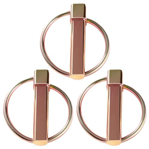 YIXISI 3 Pezzi 11mm Lynch Pin, Sicurezza Rotondi Perni di Fissaggio, Coppiglie ad Anello Perni, Coppiglie Spine a Scatto, per Barca, Rimorchio, Trattore, Carrello, Falciatrici