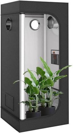 TOPRON Grow Box 80x80x180cm Growbox, Tenda da Coltivazione con Finestra di Visualizzazione, con Vassoio da Pavimento Rimovibile, per Sala di Coltivazione delle Piante