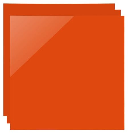 SCULPFUN 3 lastre acriliche opache arancioni per incisione laser, 30 x 30 cm, per decorazione di casa e ufficio, spessore 3 mm