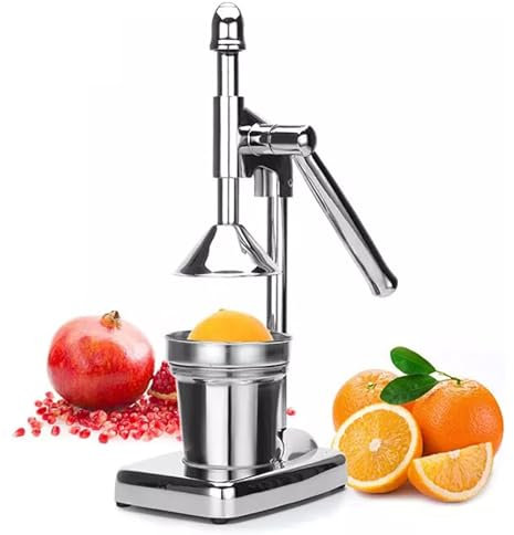LHQYA Prensa De Jugo Comercial De Hierro Fundido, Exprimidor Manual Profesional con Base De Taza Antideslizante Y Palanca De Ahorro De Esfuerzo, Silencioso Sin Electricidad, para Naranjas, Limones