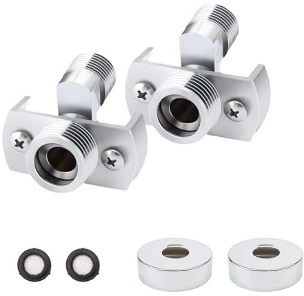 2 Pezzi Eccentrico Vite, DEANKEJI Eccentrico Rubinetto Doccia, Raccordo Eccentrico con Copertura Decorativa, per Regolare Valvola Dell'acqua Risolvere Problemi Perdite D'acqua