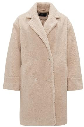OPUS Damen Mantel | Teddymantel HONISE Loose im Oversize Look Macadamia, 40
