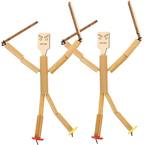 Vaguelly 2sätze Bambus Puppen Spielzeug DIY Montieren Bambus Puppen Kit Desktop Spielzeug Junge Mädchen