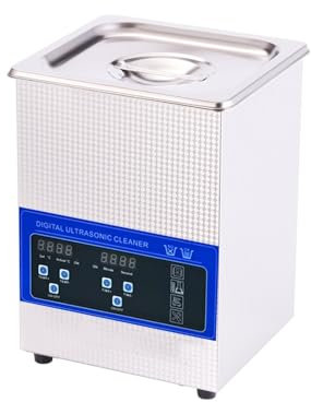 Ultrasonic Cleaner Machine 0.8L 2L 6L 10L 30L 38L Digital Ultrasonic Cleaner Bath Heated PCB Engine Metal Lab Ultrasound Sonic Cleaner Degreasing(2.0L)