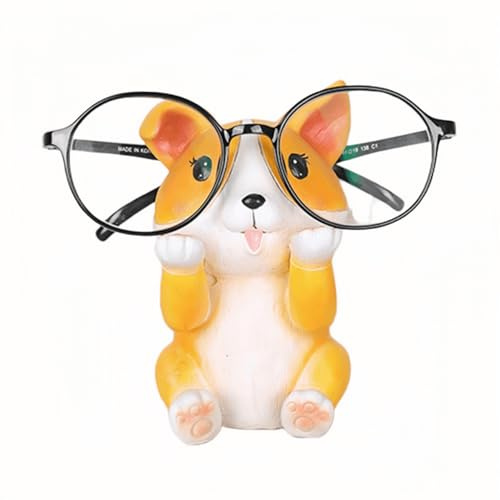 Brillenrahmen Netter Tier Brillenhalter für Home Office Schreibtisch Dekoration Geschenk (Corgi)