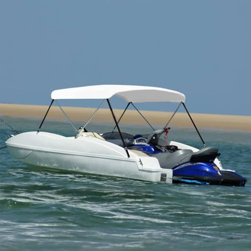 Xichuzi Toldo Bimini de 2 Arcos, Bimini para Barcos, Toldos Barco, Funda para Barco, Funda para Barcofunda para Barco, Blanco 180x150x110 cm
