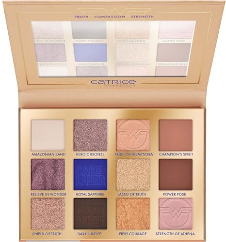 Catrice Cosmetics Paleta de sombras de ojos Wonder Woman, de gran pigmentación, intensivo, reluciente, color intenso, 15.5 g