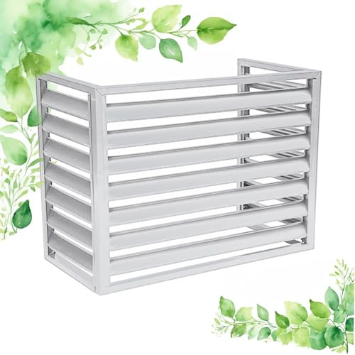 Dnowegas cubre aire acondicionado exterior aluminio L100*W50*H70(1.5P) protección contra robos y condiciones climáticas extremas cubierta de aire acondicionado de aluminio para exteriores