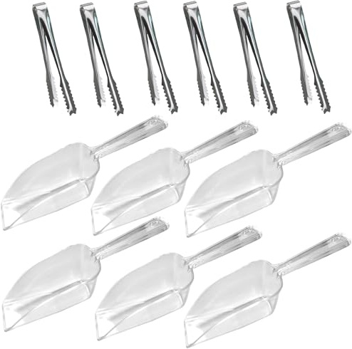 12 Pcs Sweet Scoops Suit, Sweet Tongs for Pick Mix, Ice Spoon and Ice Tong, Durable and Easy to Operate Suitable for Cafes Restaurants Birthday Parties Weddings and Dessert Parties