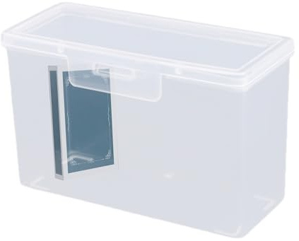 Porta carte da visita - Scatola di archiviazione per carte di credito | Biglietti da visita trasparenti | Organizzatore di archiviazione accuratamente lucidato per