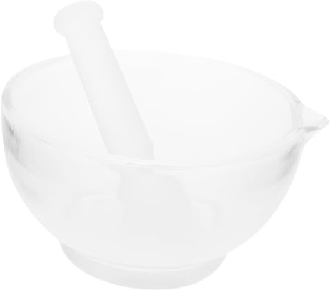 Gatuida Triturador de Ajo Mortero Doméstico de Vidrio Tazón para Moler Ajo Recipiente para Moler Condimentos para Cocina