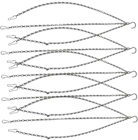 Milisten 5piezas Cadena de Cesta de Alta Resistencia Cadenas de Metal con Ganchos para Macetas Comederos de Pájaros para Decoración Colgante Jardín y Colgar Plantas de Jardín