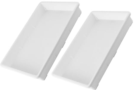 TOYANDONA 2 Piezas Bandeja para Macetas de Plástico Resistente de Base Rectangular para Bonsáis y Plantas de Interior Recogeagua Duradero y Fácil de Limpiar