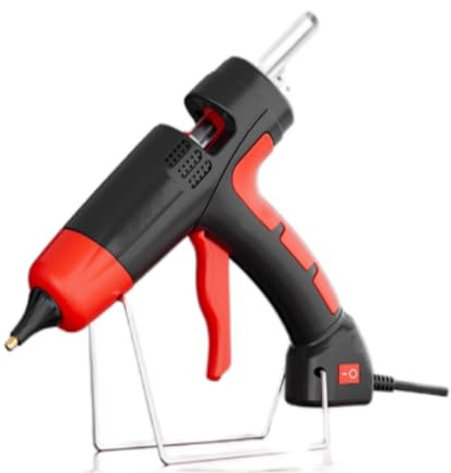 Mini pistola for colla a caldo con controllo della temperatura, uscita regolabile, piccola for a da 7 mm e 11 Pistola per colla a caldo(150W-Switch-Red(Large))