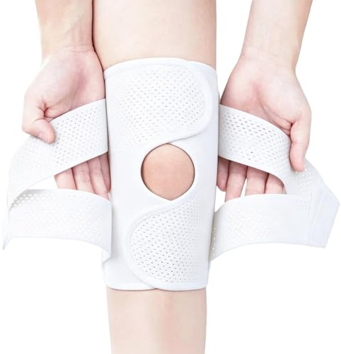 Genouillère pour douleurs au genou avec coussin en gel rotule et stabilisateurs latéraux, bandage de compression respirant pour déchirure du ménisque, arthrose, sport et soulagement de la douleur pour