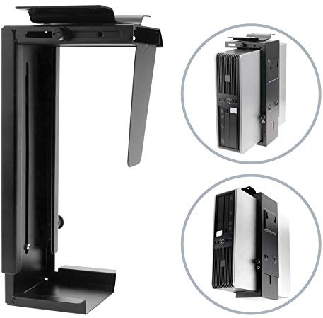 PrimeMatik AC65-0002-VCES - Computer Case or Adjustable Wall Mount (88-203mm) - Black