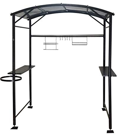 Habrita Foresta Carport Barbecue CAR1713AC 250x135x224cm Acier Gris Anthracite