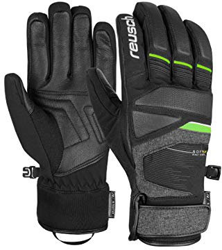 Reusch Herren Handschuhe Storm R-TEX XT Handschuhe, Black/Melange/Neon Green, 10, 6001216