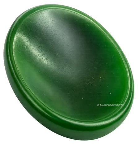 Grön Aventurin Crystal Thumb Orosten för kristallläkning ~ Oval Cabochon-sten ~ Lätt att bära Naturlig kristallficka Palmsten
