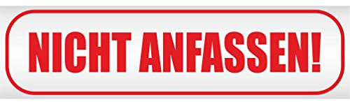 INDIGOS UG - Magnetschild Auto Nicht Anfassen 30 x 8 cm rot - Magnetfolie LKW Truck Transporter Baustellenfahrzeug Firmenwagen - flexibel abnehmbar, wetterfest & wiederverwendbar
