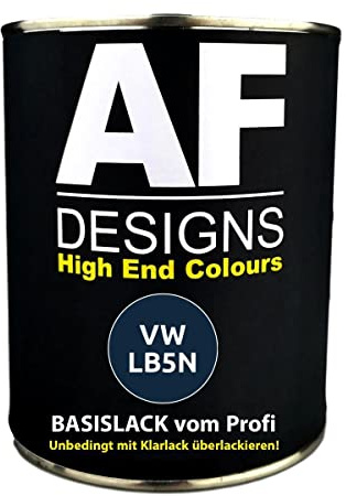 Alex Flittner Designs 1L für VW LB5N Indigoblau Pearl Spritzfertig | 1L Autolack für VW LB5N Indigoblau Pearl