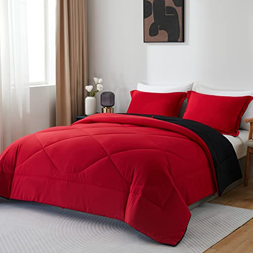 beeweed Bettdecke 135x200 Ganzjahresdecke Wende-Steppdecke 300 GSM 4 Jahreszeiten Bettdecke Duvet 135x200cm Weiche Mikrofaser Schlafdecke mit Kissenbezüge