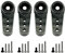 4 Stück Aluminium 15T Servo Horn Arme RC Mini Servo Horn Spielzeug Auto Zubehör Kompatibel mit Emax ES08MA Servo Fit für Axial SCX24 1/24 RC Crawler (Schwarz)