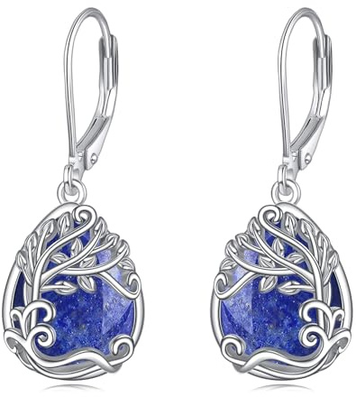 Mondstein Ohrringe für Damen 925 Sterling Silber Filigran Mondstein Tropfen Ohrringe Leverback Schmuck Geschenke
