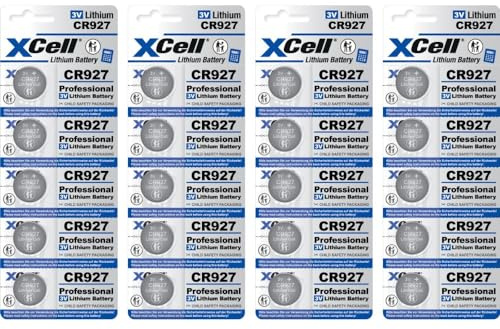 Lot de 20 piles bouton CR927 au lithium 3 V 30 mAh (4 x 5 blisters)