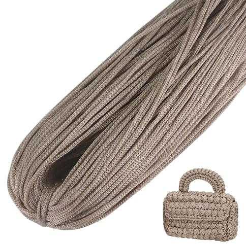 MLordoarf Cordino per Borse Uncinetto, Corda Macrame 3mm x 200m Filo Macrame in Poliestere Uncinenetto e Ferri per Abbigliamento, Borse, Tappeti, Fai da Te, Regalo per Maglieria