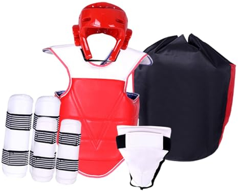 harayaa 5X Taekwondo-Schutzausrüstung, Karate-Sparring-Ausrüstung, gepolsterter Box-Körperschutz für Kickboxen, XXL