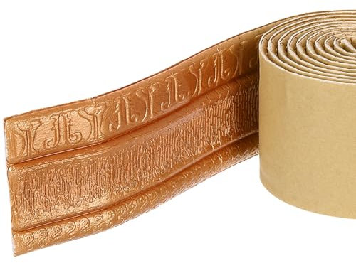 QUARKZMAN Baguette de Moulage en Mousse Auto-Adhésive, Bordure de Papier Peint Flexible de 3 Pouces X 7,54 Pieds, Lignes de Finition Murale 3D en Mousse pour La Décoration, Cuivre