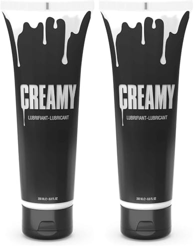 Creamy - Wasserbasiertes und geruchloses Spunk Lube - Fake Sperma Lubricant - 250ml (249.9 ml) (Packung mit 2)