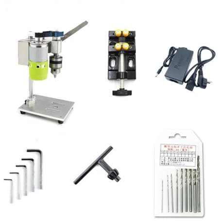 Micro trapano da banco di seconda generazione, fresatrice a sette velocità, mini trapano da banco, piccolo trapano da banco fai da te, mandrino di precisione silenzioso da 1,5 a 10 mm