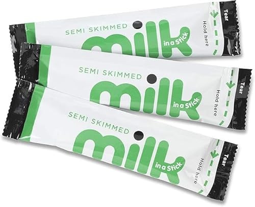 Lakeland UHT Semi Milk Sticks 10ml (Pack of 120) | Convenient Long-Life Milk Portions for Hot Beverages | Suitable for Various Settings