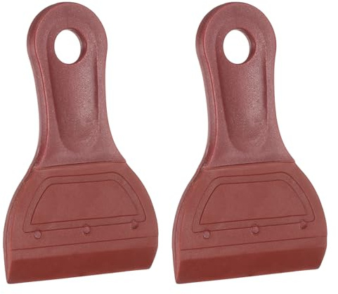 sourcing map 2pcs Small Squeegee 2 Inch Soft Rubber Blade Small Scraper for Glass Shower Cleaning Desktop Screen Printing Self-Adhesive Vinyl, Red
