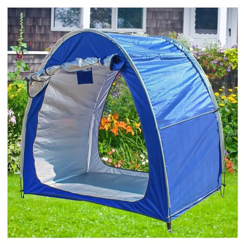 2 PCS Bike Tent Outdoor Storage Waterproof Can Be Spliced Outdoor Bike Storage for 2/3/4/5 Bikes Bike Tent Storage,Blue (Blue)