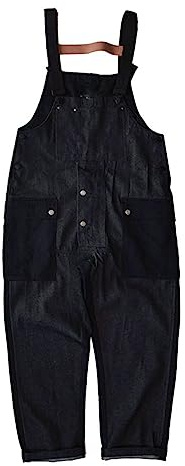 Tuta in denim da uomo con bretelle e salopette salopette larghe da uomo hip hop streetwear vestibilità rilassata jeans abbigliamento da lavoro con tasche salopette casual vintage salopette da lavoro