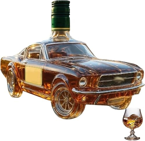 Carafe à whisky en forme de voiture en verre borosilicate 400ml - Décantateur original pour vin, alliant aération et décoration de bureau rétro