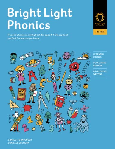 Bright Light Phonics: Book 2: Phase 3 phonics activity book for ages 4-5 (Reception), perfect for learning at home.