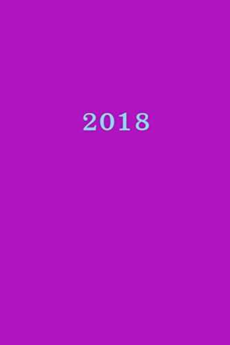 2018: Kalender/Terminplaner: 1 Woche auf 2 Seiten, Format ca. A5, Cover lila