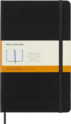 Moleskine taccuino colorato A righe Large nero