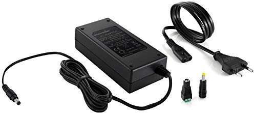 Poppstar AC DC Netzteil 12V 6A 72 W (5,5x2,5mm Anschluss) mit Ladekabel 2,5 m und Adapter-Steckern 5,5x2,1mm / Terminalblock