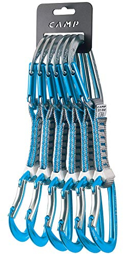 CAMP Orbit Express (Pack of 6) Karabiner, Blau/Titan, 11 cm