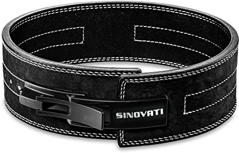 SINOVATI Premium Gewichthebergürtel KDK Gürtel aus Rindsleder mit Schnalle, Weightlifting Lever Belt für Fitness Powerlifting Krafttraining Bodybuilding, mit 8.5cm / 10cm Höhe, Frauen und Männer