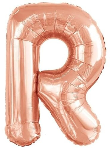 Amscan 9911480 9911480-Rose Buchstabe R SuperShape Folienballon-39, Rosegold