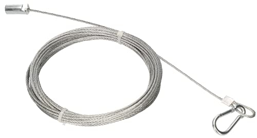 KOTARBAU® Escoba para chimenea de acero, 15 m de diámetro, 3 mm de diámetro, con abrazadera y rosca