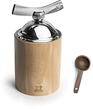 Peugeot Isen - Macinino per semi fax, 7 x 7 x 13 cm, con paletta in legno