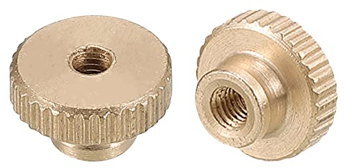 QUARKZMAN Rändelmuttern 5pcs M3 x T11mm x H6,5mm Kohlenstoffstahl Rändelmutter mit Kragen Hoher Kopf Sackloch Rändelmuttern für 3D Druckerteile